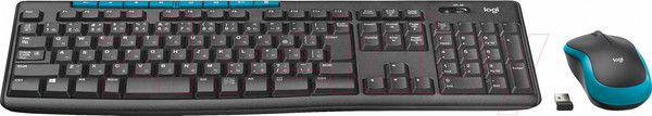 Изображение товара Комплект клавиатура и мышь Logitech MK275 920-007721 / 920-008535 (черный/синий)