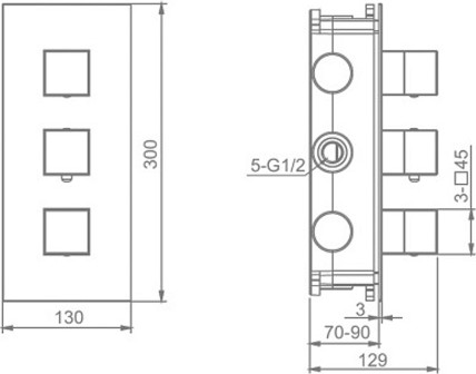 Изображение товара Душевая система со смесителем Raglo R02263.0340