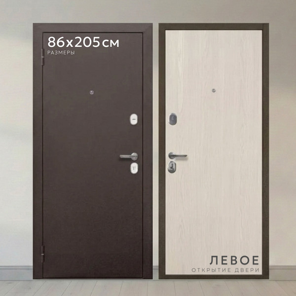 Изображение товара Входная дверь Guard МСТ-1 86x205 левая (антик медь/венге)