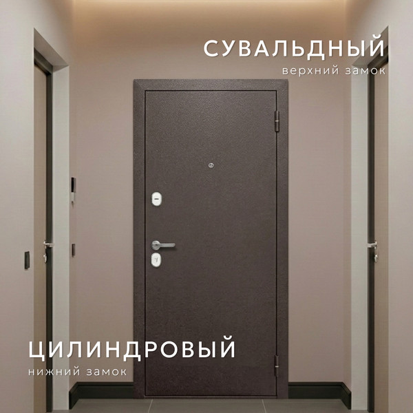Изображение товара Входная дверь Guard МСТ-1 96x205 правая (антик медь/венге)