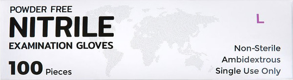 Изображение товара Перчатки одноразовые No Brand Нитриловые неопудренные / 9217343 (L, 100шт, черный)