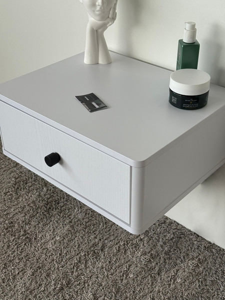 Изображение товара Прикроватная тумба Shtabe Royal 5300 эко (белый/р.черная)