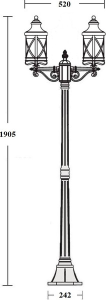 Изображение товара Фонарь уличный Oasis Light Lucerna 84808A/02 Bl