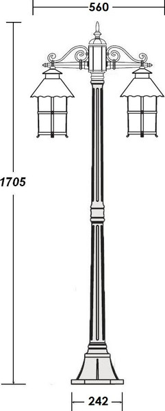 Изображение товара Фонарь уличный Oasis Light Caior 1 81508A Bl