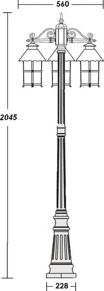Изображение товара Фонарь уличный Oasis Light Caior 1 81509B Bl