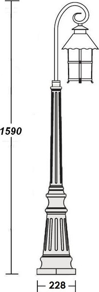 Изображение товара Фонарь уличный Oasis Light Caior 1 81511/18 Bl