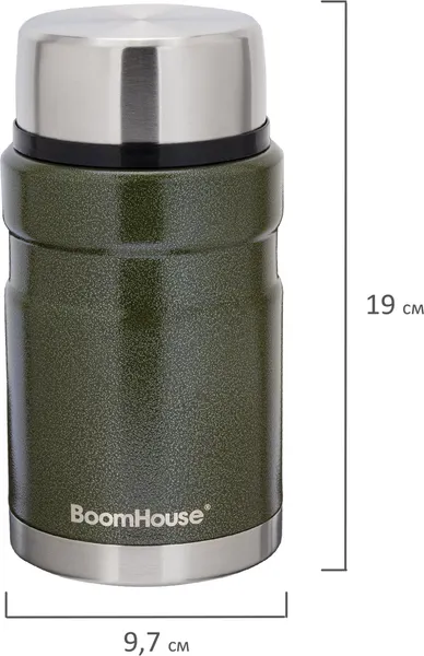 Изображение товара Термос для еды Boomhouse Ribbed / 700321 (оливковый)
