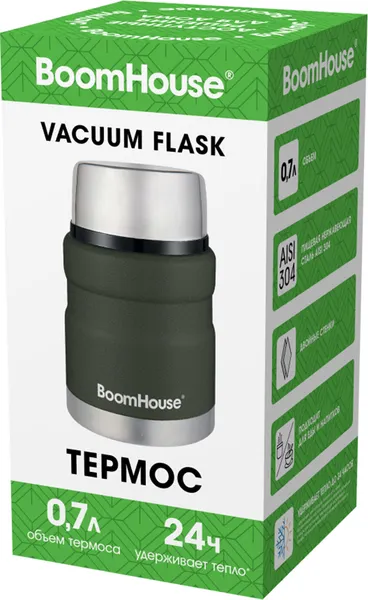 Изображение товара Термос для еды Boomhouse Ribbed / 700321 (оливковый)