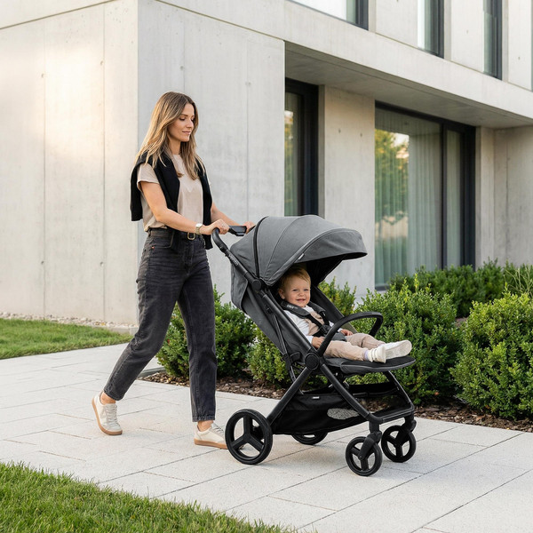 Изображение товара Детская прогулочная коляска UNIX Kids Vento / STRVENTODGY (dark grey)