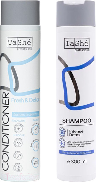 Набор косметики для волос Tashe Professional Шампунь Intense Detox + Кондиционер Fresh&Detox (300мл+300мл)