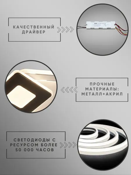 Изображение товара Потолочный светильник Aitin-Pro MK6858/260 (белый/черный)