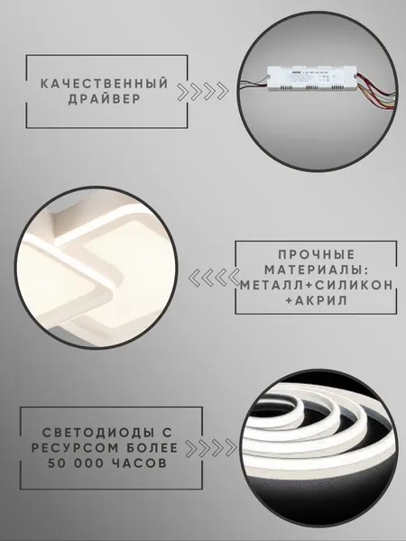 Изображение товара Потолочный светильник Aitin-Pro MK7052/500 (белый)