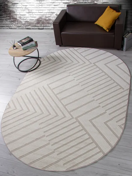 Изображение товара Ковер Merinos Dios F438-OVAL-LIGHT BEIGE (3x4)