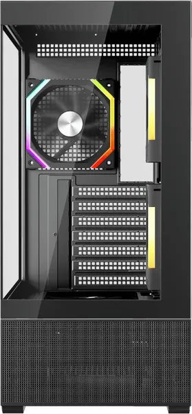Изображение товара Корпус для компьютера 1stPlayer AU7 / AU7-BK-2FA7-14-2FA7R-1FA7 (черный, без БП)