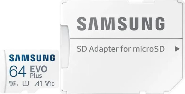 Изображение товара Карта памяти Samsung EVO Plus microSDXC 64Gb + адаптер (MB-MC64SA)