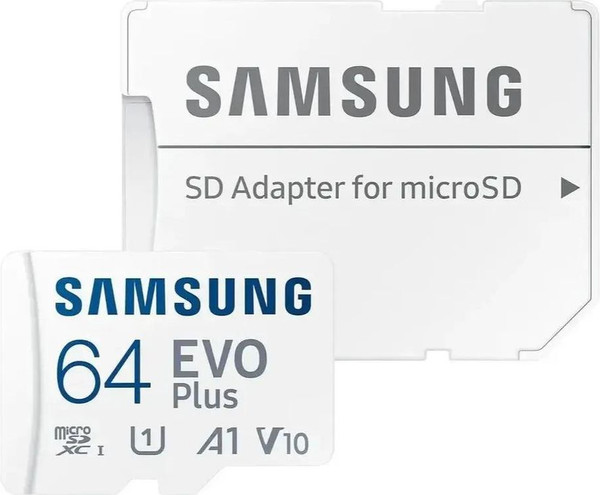 Изображение товара Карта памяти Samsung EVO Plus microSDXC 64Gb + адаптер (MB-MC64SA)