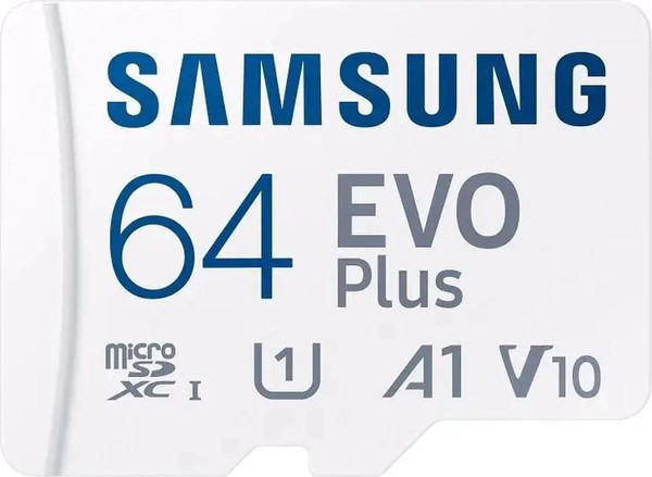 Изображение товара Карта памяти Samsung EVO Plus microSDXC 64Gb + адаптер (MB-MC64SA)