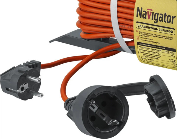 Изображение товара Удлинитель Navigator NPE-C-30-X-2x1 / 93 944