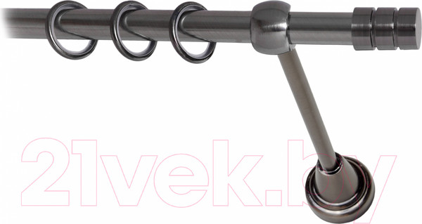 Изображение товара Карниз для штор Lm Decor Цилиндр 088 1р гладкий (антрацит, 1.6м)