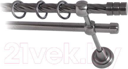 Изображение товара Карниз для штор Lm Decor Цилиндр 088 2р витой (антрацит, 2м)