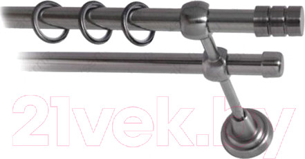 Изображение товара Карниз для штор Lm Decor Цилиндр 088 2р гладкий (антрацит, 1.6м)