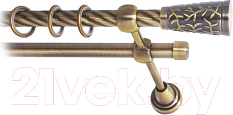 Изображение товара Карниз для штор Lm Decor Византия 066 2р витой (антик, 3.6м)