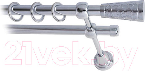 Изображение товара Карниз для штор Lm Decor Византия 066 2р гладкий (хром, 2.4м)