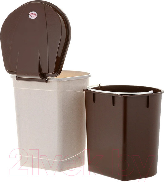 Изображение товара Мусорное ведро Idea М2891 (11л,бежевый мрамор)