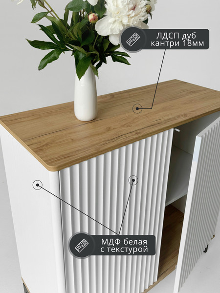 Изображение товара Тумба Shtabe Royal 5061 эко (дуб кантри/черный)