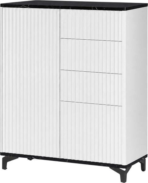 Изображение товара Тумба Shtabe Royal 5063 эко (мрамор неро/черный)