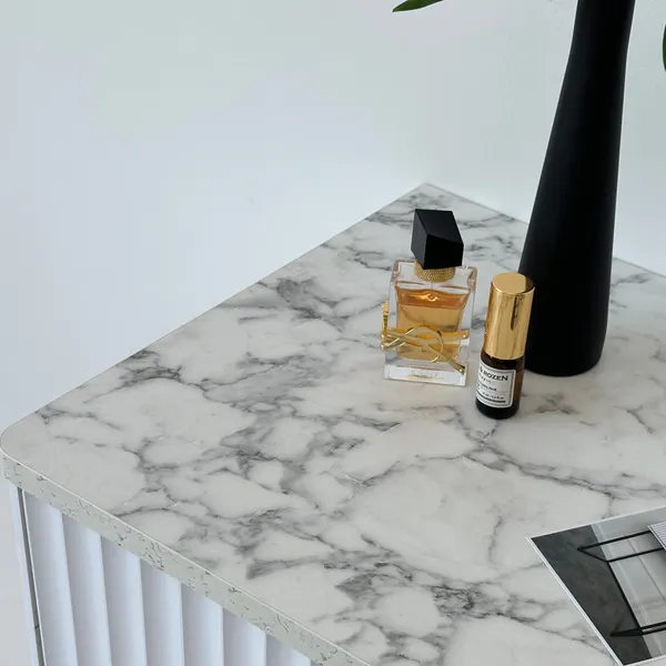 Изображение товара Комод Shtabe Royal 5073 эко (мрамор каррара/золото)