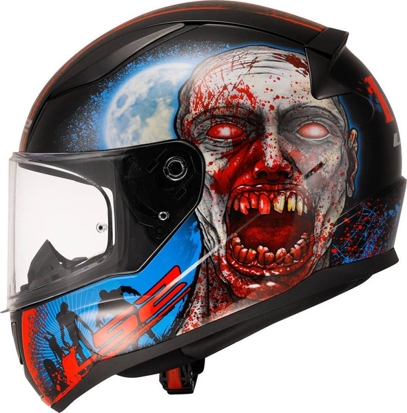 Изображение товара Мотошлем LS2 FF353 Rapid II Zombie (L, черный/красный)