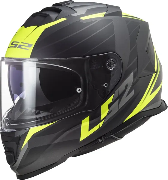 Изображение товара Мотошлем LS2 FF800 Storm II Nerve (XS, матовый черный/желтый)