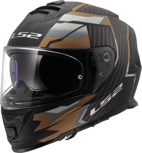 Изображение товара Мотошлем LS2 FF800 Storm II Tracker (2XL, черный/золотой)