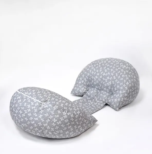 Изображение товара Подушка для беременных Smart Textile Бабочка / ST8302 (белые бантики на сером)