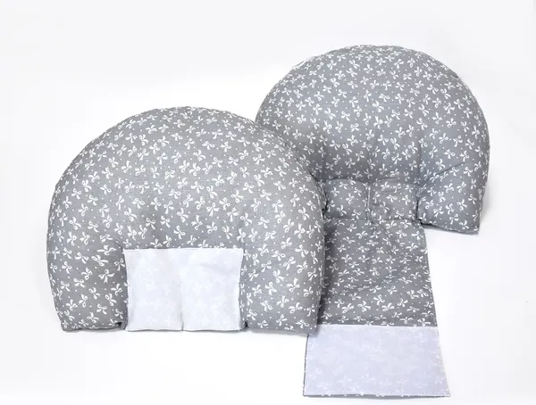 Изображение товара Подушка для беременных Smart Textile Бабочка / ST8302 (белые бантики на сером)