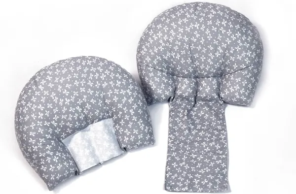 Изображение товара Подушка для беременных Smart Textile Бабочка / ST8302 (белые бантики на сером)