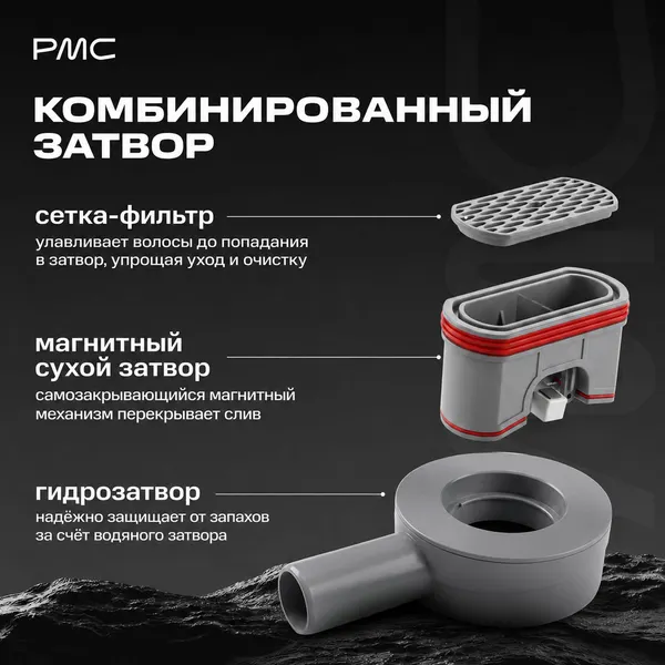 Изображение товара Трап для душа РМС ТЛ-05-60x3