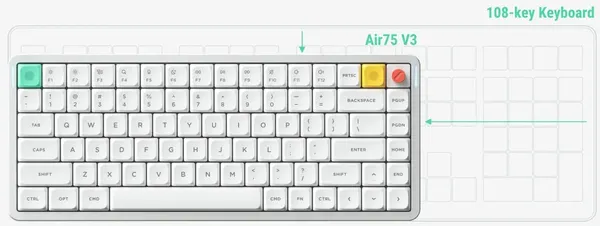 Изображение товара Клавиатура Nuphy AIR75v3-NW-BLN