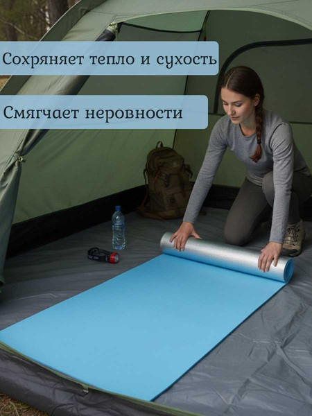 Изображение товара Туристический коврик MONAMI MAT2601 (голубой)