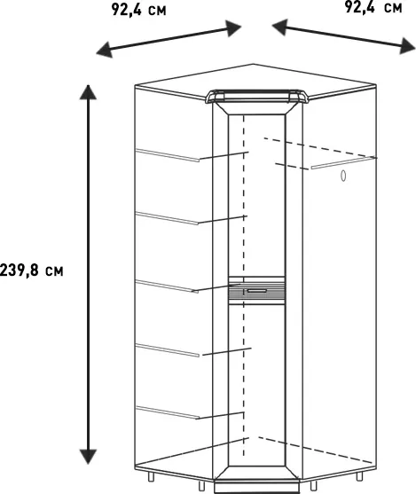 Изображение товара Шкаф Ангстрем Кантри КА-230.02 исп.25 (К) (Блан-Шене)