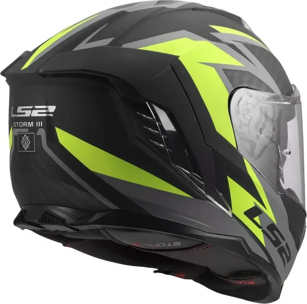 Изображение товара Мотошлем LS2 FF818 Storm III Dynamo (2XS, черный/желтый)