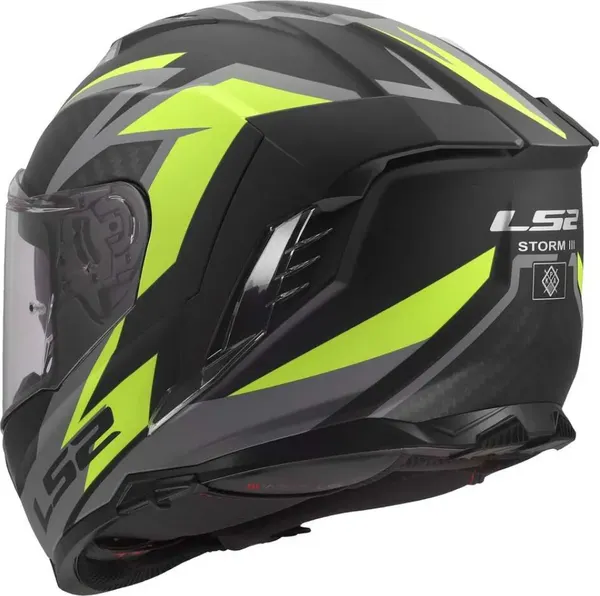 Изображение товара Мотошлем LS2 FF818 Storm III Dynamo (2XS, черный/желтый)
