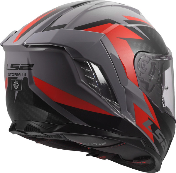 Изображение товара Мотошлем LS2 FF818 Storm III Dynamo (2XL, серый/красный)