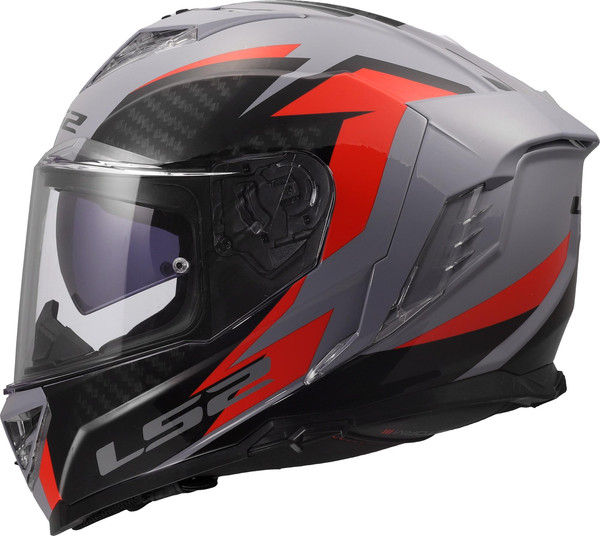 Изображение товара Мотошлем LS2 FF818 Storm III Dynamo (2XL, серый/красный)