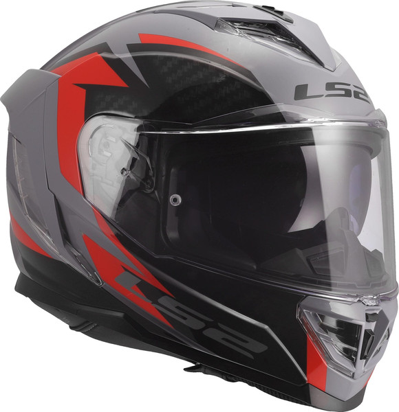 Изображение товара Мотошлем LS2 FF818 Storm III Dynamo (2XL, серый/красный)