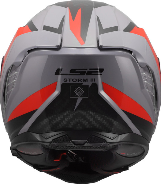 Изображение товара Мотошлем LS2 FF818 Storm III Dynamo (3XL, серый/красный)