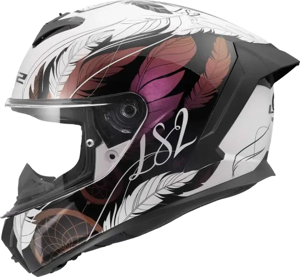 Изображение товара Мотошлем LS2 FF820 Rapid III Boho (M, белый/черный/розовый)