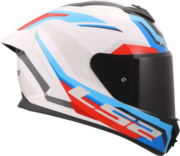 Изображение товара Мотошлем LS2 FF820 Rapid III Hyper (2XL, белый/синий/красный)