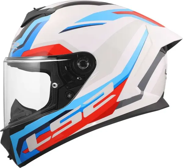 Изображение товара Мотошлем LS2 FF820 Rapid III Hyper (2XL, белый/синий/красный)